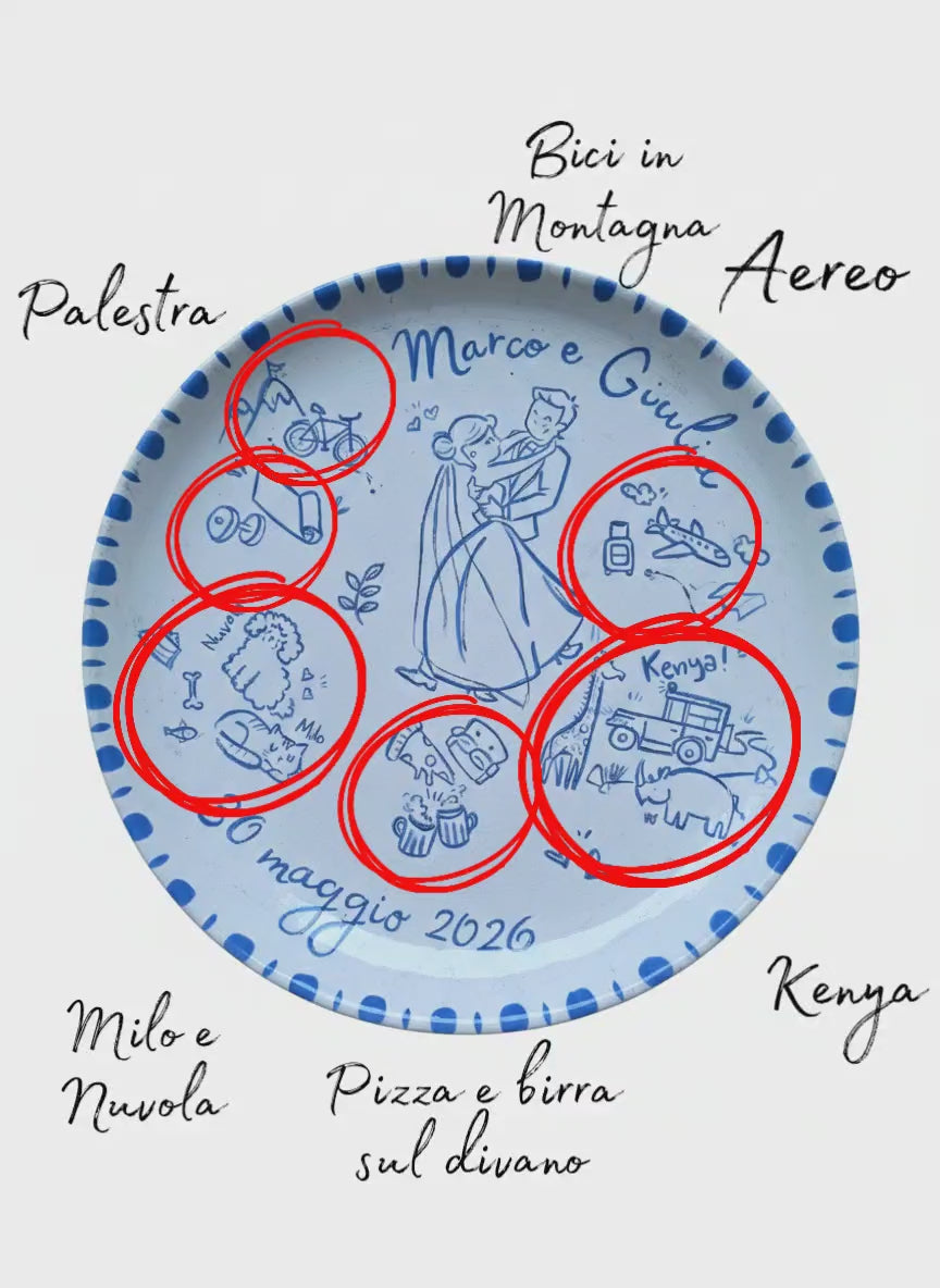Piatto sposi - 21 cm