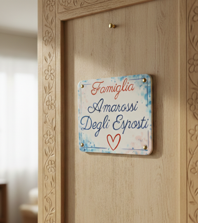 Targa famiglia cuore